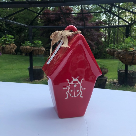 NEW WITH TAGS Rae Dunn “  LADY BIRD “ bird house - Picture 6 of 10